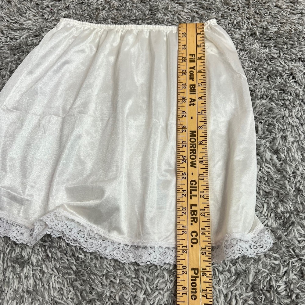 Vintage Deena Half Slip Womens Size Medium Ivory Lace Trim Soft Girl Dainty - Picture 7 of 8